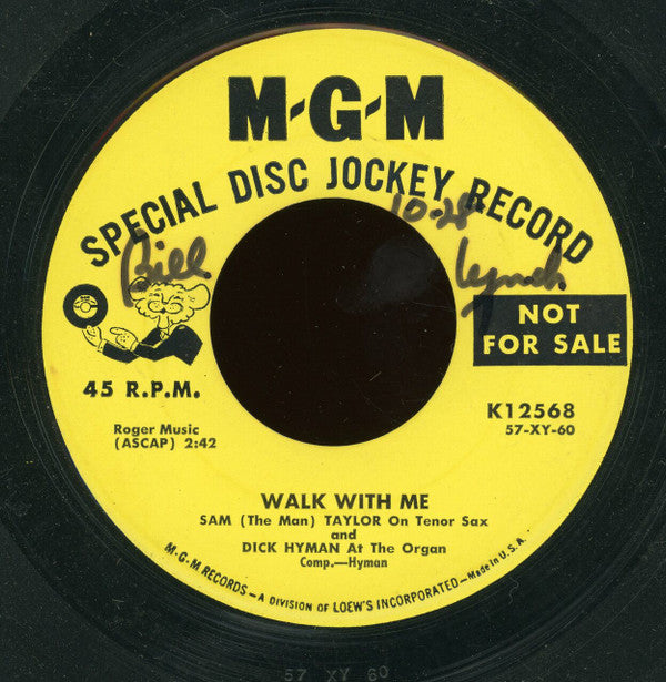 Dick Hyman And Sam Taylor (2) : The Peanut Vendor (El Mainisero) / Walk With Me (7", Promo)