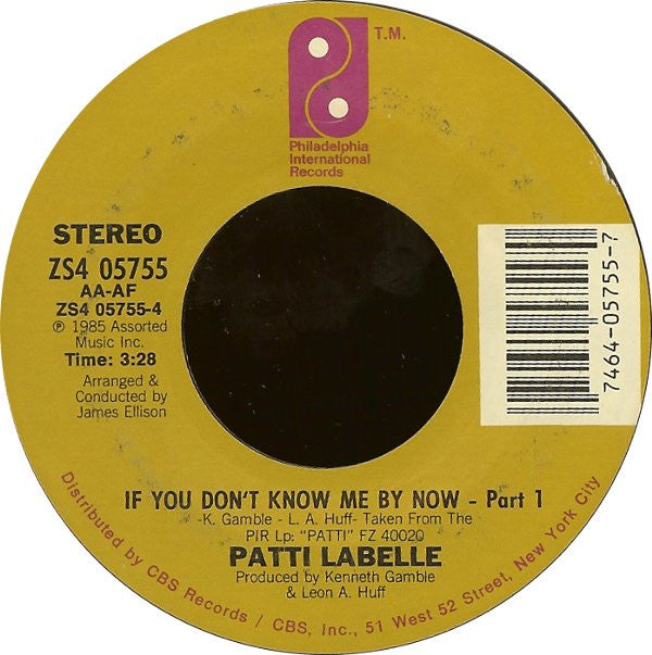 Patti LaBelle : If You Don't Know Me By Now - Part 1 (7", Single, Styrene)