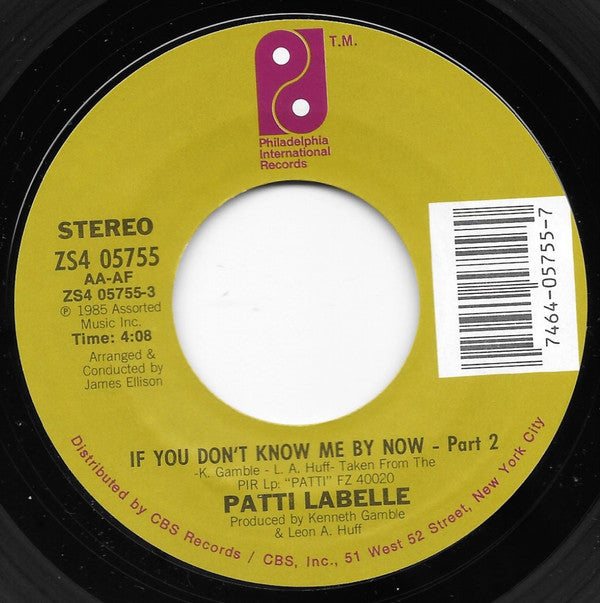 Patti LaBelle : If You Don't Know Me By Now - Part 1 (7", Single, Styrene)