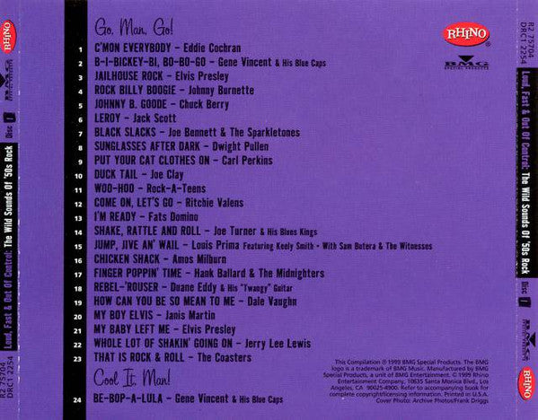 Various : Loud, Fast & Out Of Control (The Wild Sounds Of '50s Rock) (4xCD, Comp, RM + Box)
