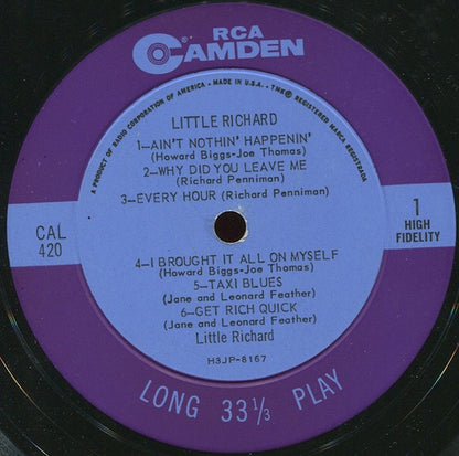 Little Richard And Buck Ram And His Rock'n Ram Orchestra : Little Richard (LP, Album, Comp)