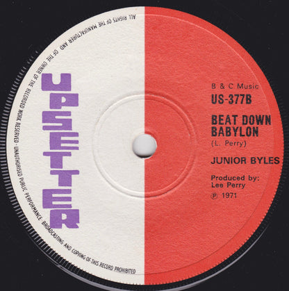 Dennis Alcapone / Junior Byles : Alpha And Omega / Beat Down Babylon (7", Single)