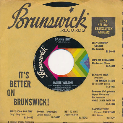 Jackie Wilson : Danny Boy / Soul Time (7", Single, ✤Gl)