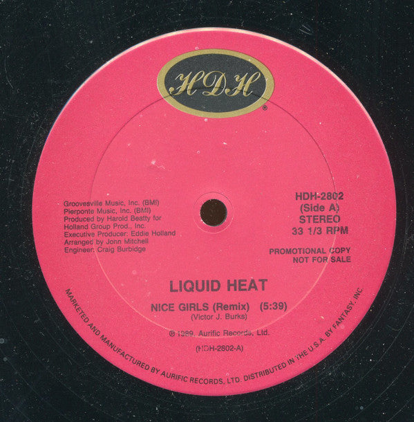 Liquid Heat : Nice Girls (12", Promo)
