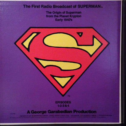 Unknown Artist : Superman (Original Radio Broadcast) (LP, Ltd, Pic)