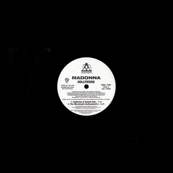 Madonna : Hollywood (Remixes Part 2) (2x12", Promo)