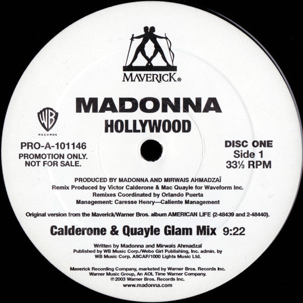Madonna : Hollywood (Remixes Part 2) (2x12", Promo)