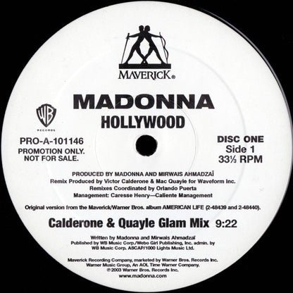 Madonna : Hollywood (Remixes Part 2) (2x12", Promo)