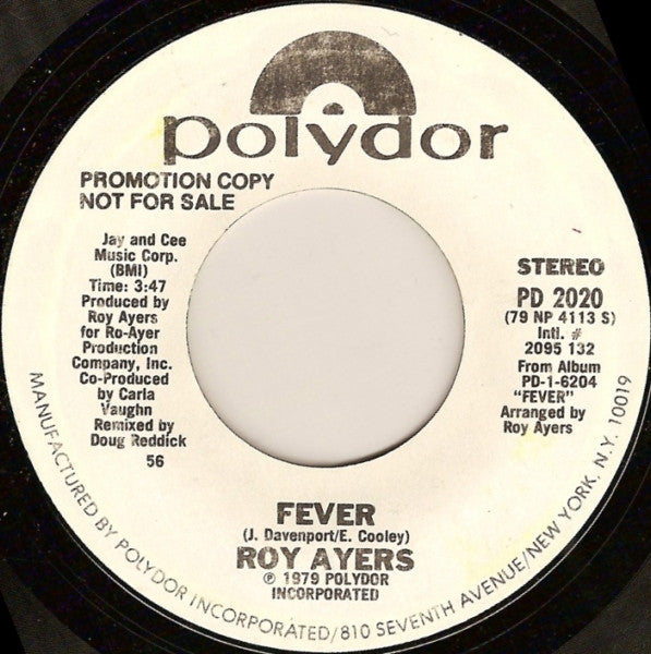 Roy Ayers : Fever (7", Promo)
