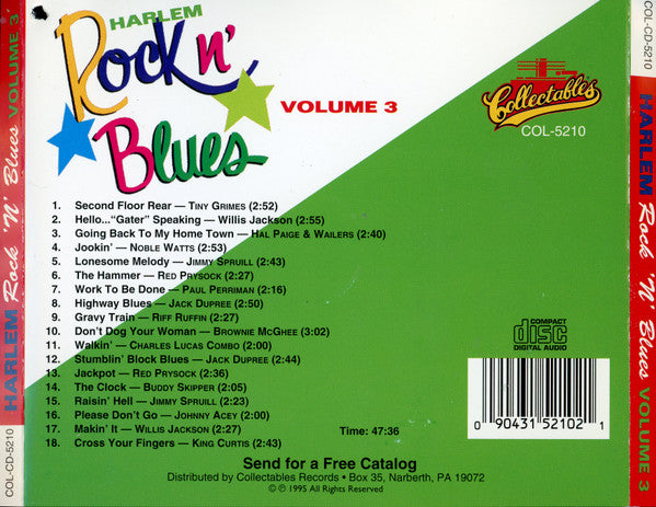 Various : Harlem Rock 'N' Blues Volume 3 (CD, Comp)