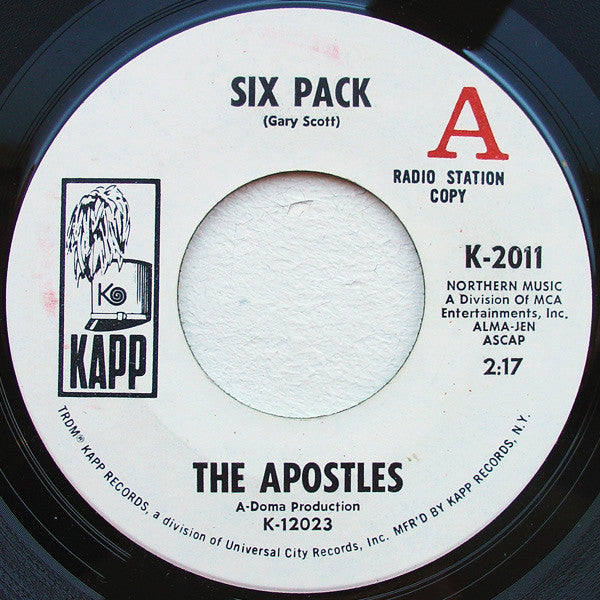 Apostles (2) : Six Pack / Soul Fiesta (7", Promo)