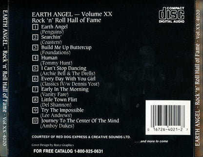 Various : Earth Angel - Rock 'n' Roll Hall Of Fame - Vol. XX (CD, Comp, RM)