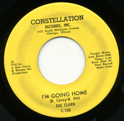 Dee Clark : Crossfire Time / I'm Going Home (7", Single)