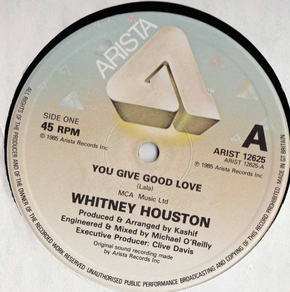 Whitney Houston : You Give Good Love (Extended Version) (12", Single)