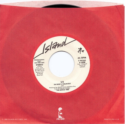 U2 : In God's Country (7", Single, Promo, SRC)