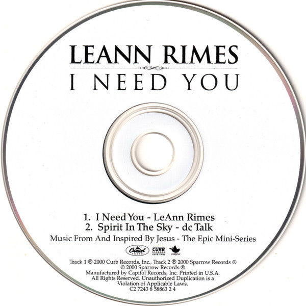 LeAnn Rimes : I Need You (CD, Single)