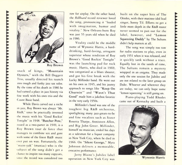 Various : Risqué Rhythm Nasty '50s R&B (CD, Comp)