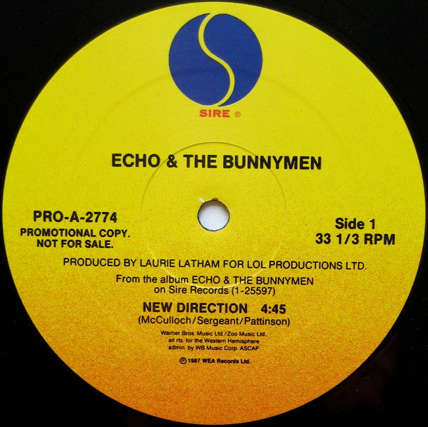 Echo & The Bunnymen : New Direction (12", Single, Promo)