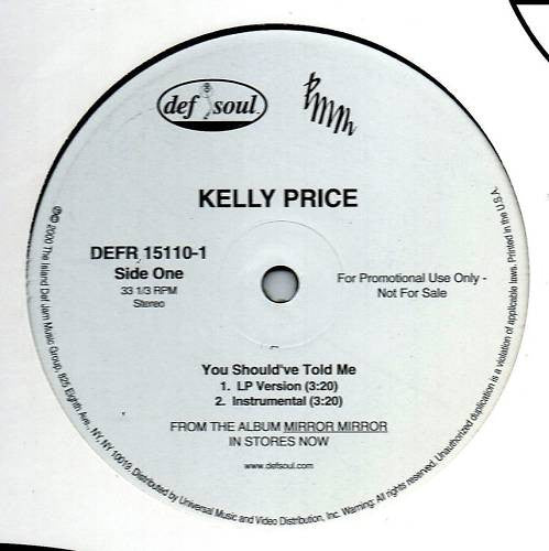 Kelly Price : You Should've Told Me / Like You Do (12", Promo)