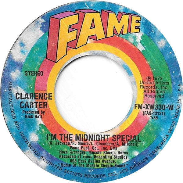 Clarence Carter : I'm The Midnight Special (7", Styrene)