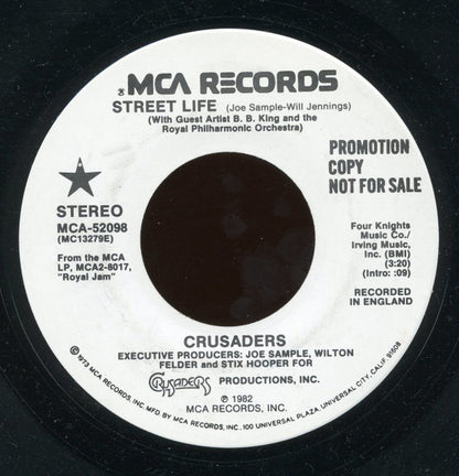 The Crusaders With Guest Artist B.B. King And The Royal Philharmonic Orchestra : Street Life (7", Promo)