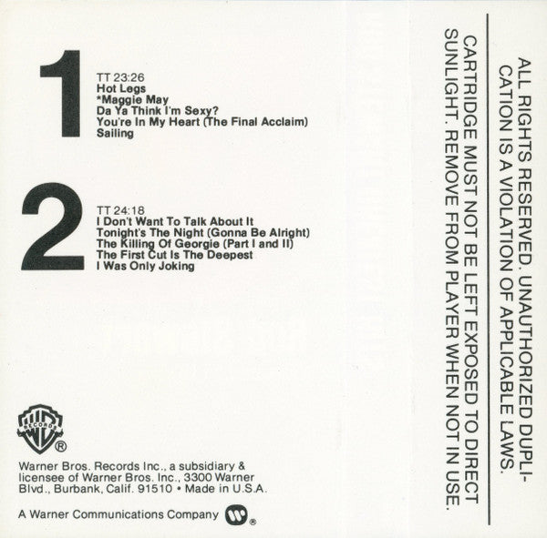 Rod Stewart : Greatest Hits (Cass, Comp, Club, RE)