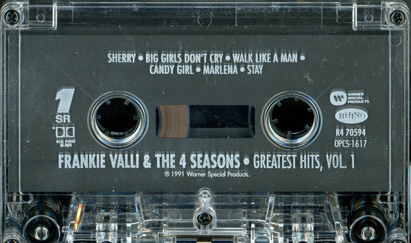 Frankie Valli & The Four Seasons : Greatest Hits, Vol.1 (Cass, Comp, SR,)