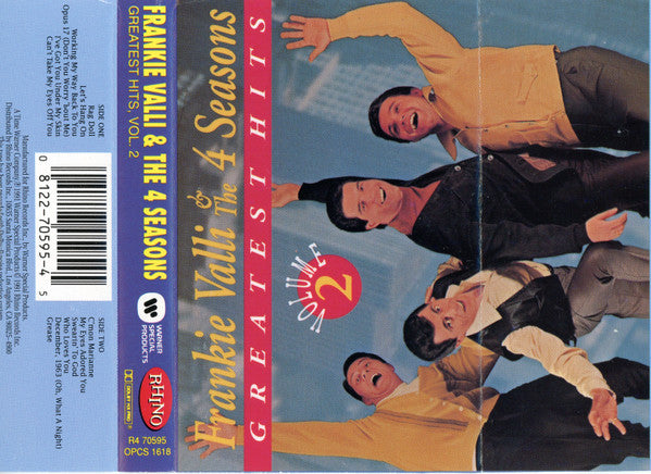 Frankie Valli & The Four Seasons : Greatest Hits, Volume 2 (Cass, Comp, SR,)
