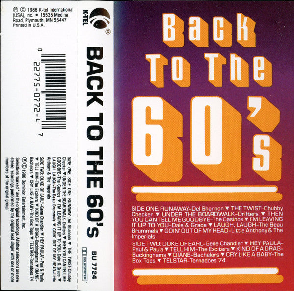 Various : Back To The 60's (Cass, Comp, 80)