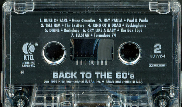 Various : Back To The 60's (Cass, Comp, 80)