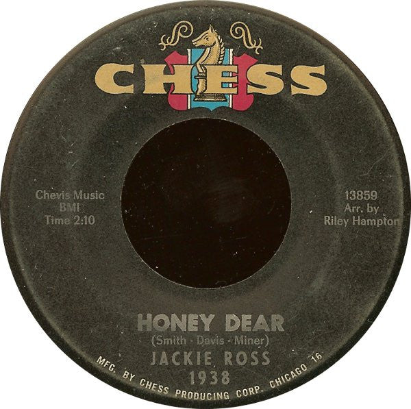 Jackie Ross : Take Me For A Little While / Honey Dear (7")