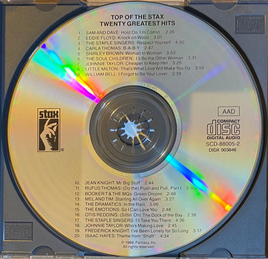 Various : Top Of The Stax - Twenty Greatest Hits (CD, Comp)