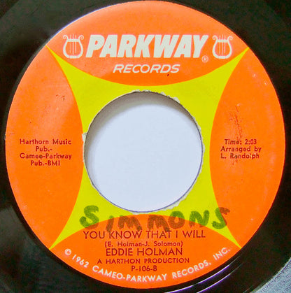 Eddie Holman : Am I A Loser (From The Start) / You Know That I Will (7", Single)