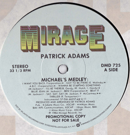 Patrick Adams : Michael's Medley (12", Promo)