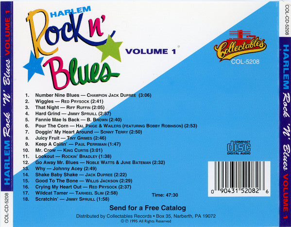 Various : Harlem Rock 'N' Blues Volume 1 (CD, Comp)