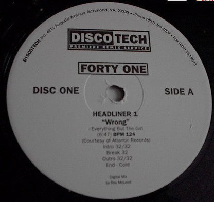 Various : DiscoTech FortyOne (3x12", Comp, Promo)