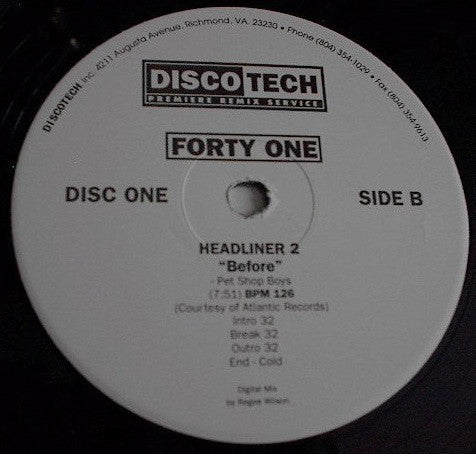 Various : DiscoTech FortyOne (3x12", Comp, Promo)