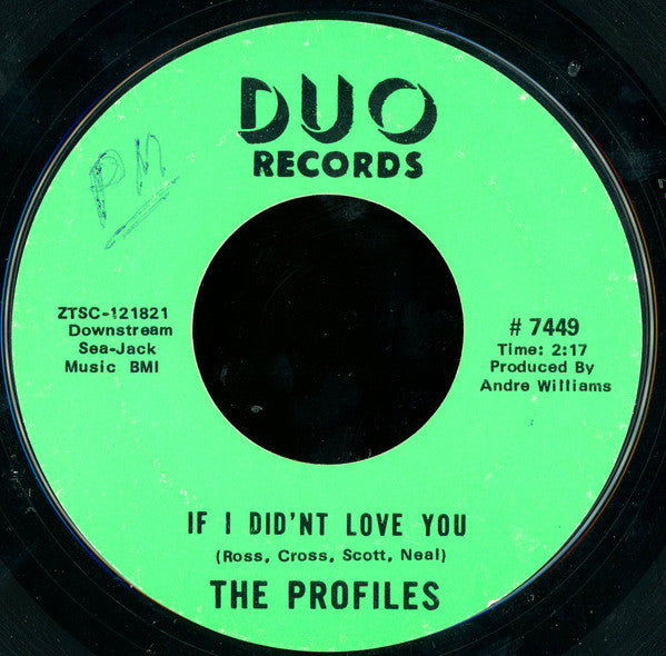 The Profiles (2) : If I Didn't Love You (7", Mono, Styrene)