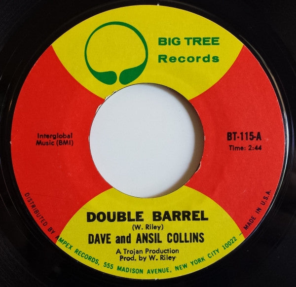 Dave & Ansel Collins : Double Barrel (7", Styrene, Mon)