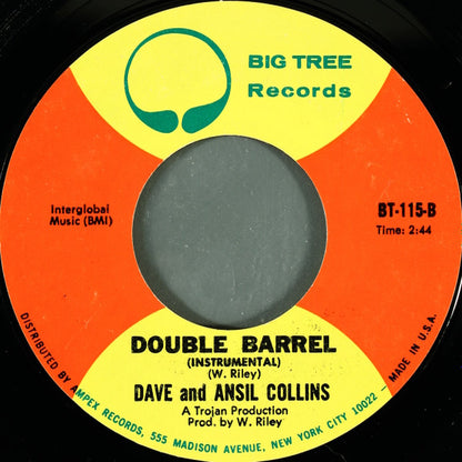 Dave & Ansel Collins : Double Barrel (7", Styrene, Mon)