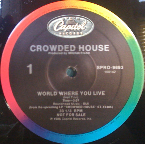 Crowded House : World Where You Live (12", Promo, All)