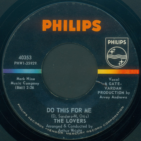 The Lovers (8) : Do This For Me / Someone (7", Styrene)