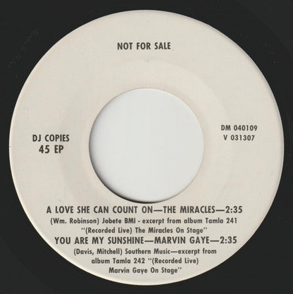 The Miracles / Marvin Gaye / The Marvelettes / Mary Wells : A Love She Can Count On / You Are My Sunshine / Locking Up My Heart / Bye Bye Baby (7", EP, Promo)