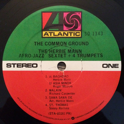 The Herbie Mann Afro-Jazz Sextet + Four Trumpets : The Common Ground (LP, Album, RE)