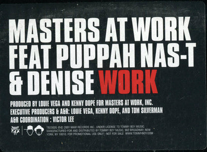 Masters At Work Featuring Puppah Nas-T & Denise Belfon : Work (2x12", Promo)