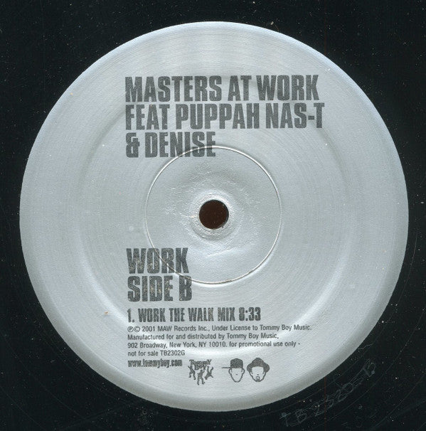 Masters At Work Featuring Puppah Nas-T & Denise Belfon : Work (2x12", Promo)