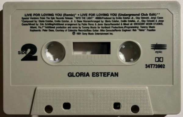 Gloria Estefan : Live For Loving You (Cass, Single, Dol)