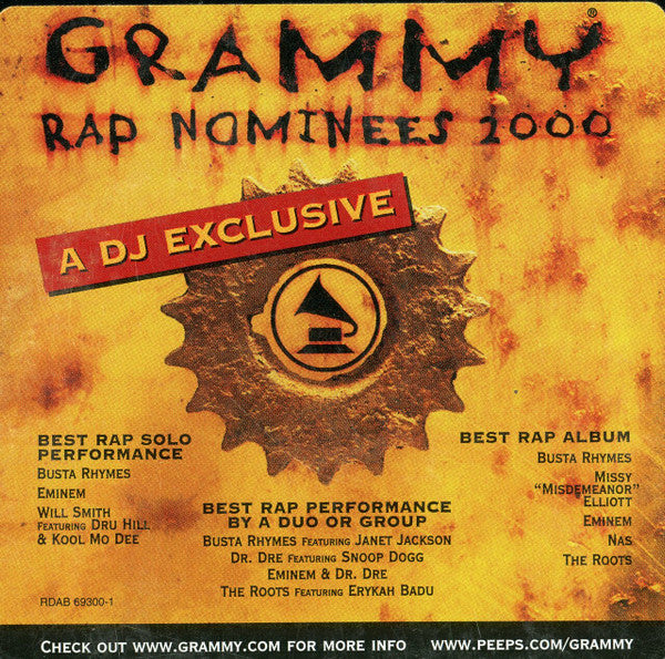 Various : Grammy Rap Nominees 2000 (2xLP, Comp, Promo)