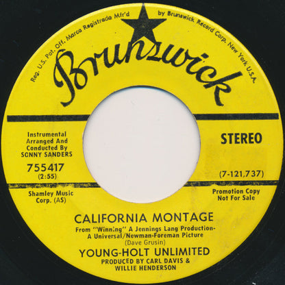 Young Holt Unlimited : California Montage / Straight Ahead (7", Single, Promo)