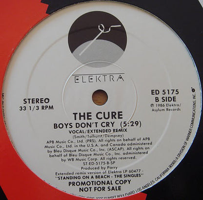 The Cure : Boys Don't Cry (12", Promo, SRC)
